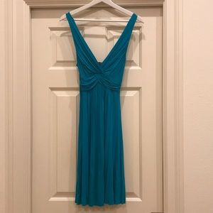 Turquoise Deep V Cocktail Dress Size S/M